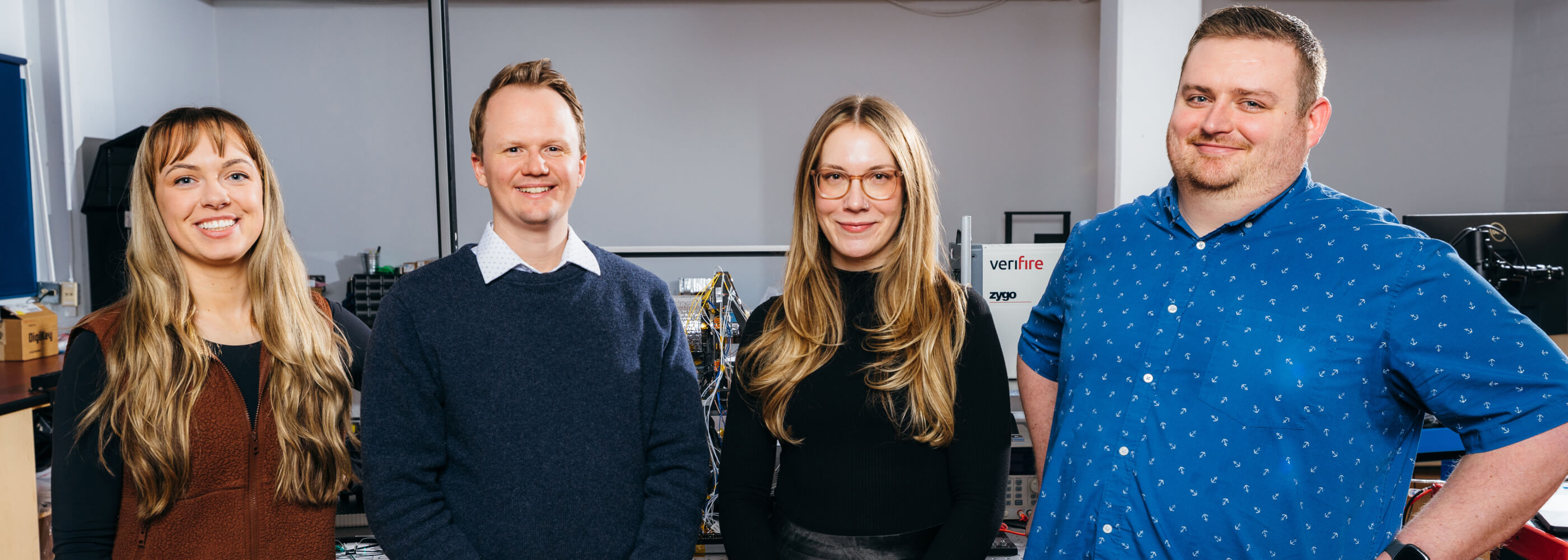 (Left to right): Wyvern co-founders Callie Lissinna, Kurtis Broda, Kristen Cote and Chris Robson.