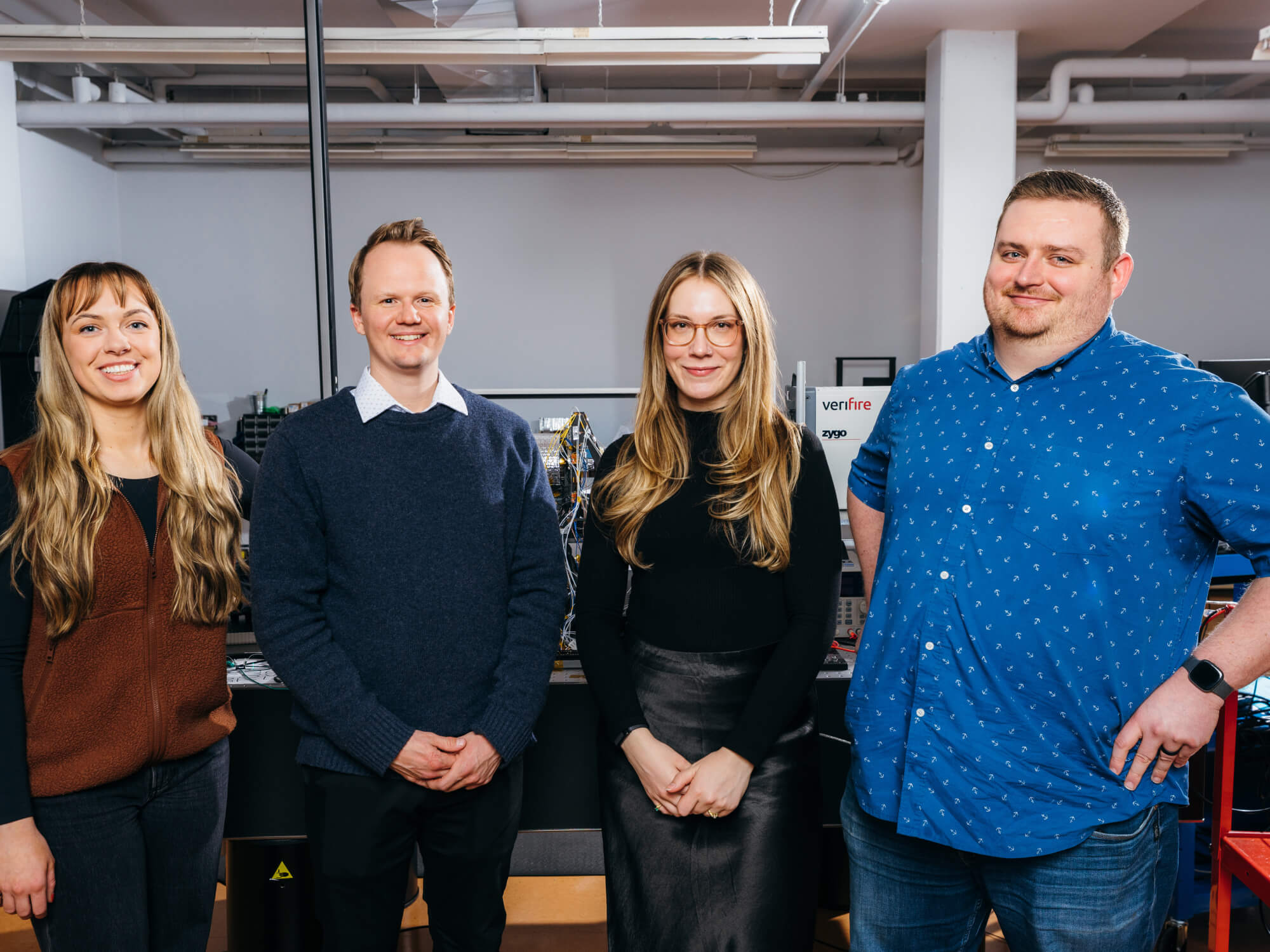 (Left to right): Wyvern co-founders Callie Lissinna, Kurtis Broda, Kristen Cote and Chris Robson.