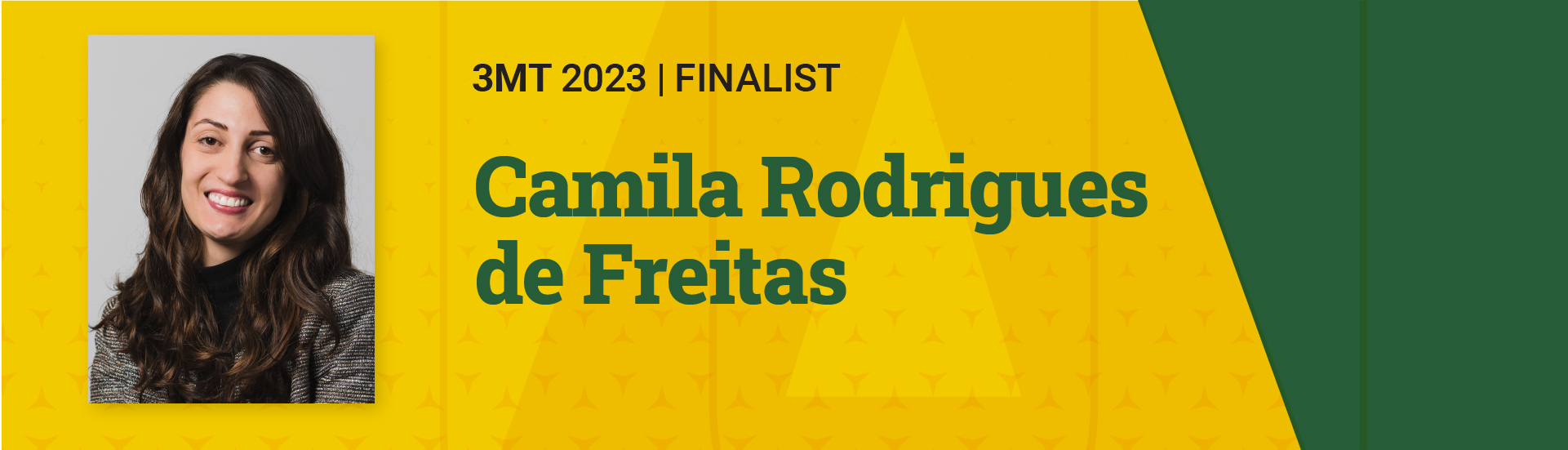 3MT 2023 Finalist Camila Rodrigues de Freitas