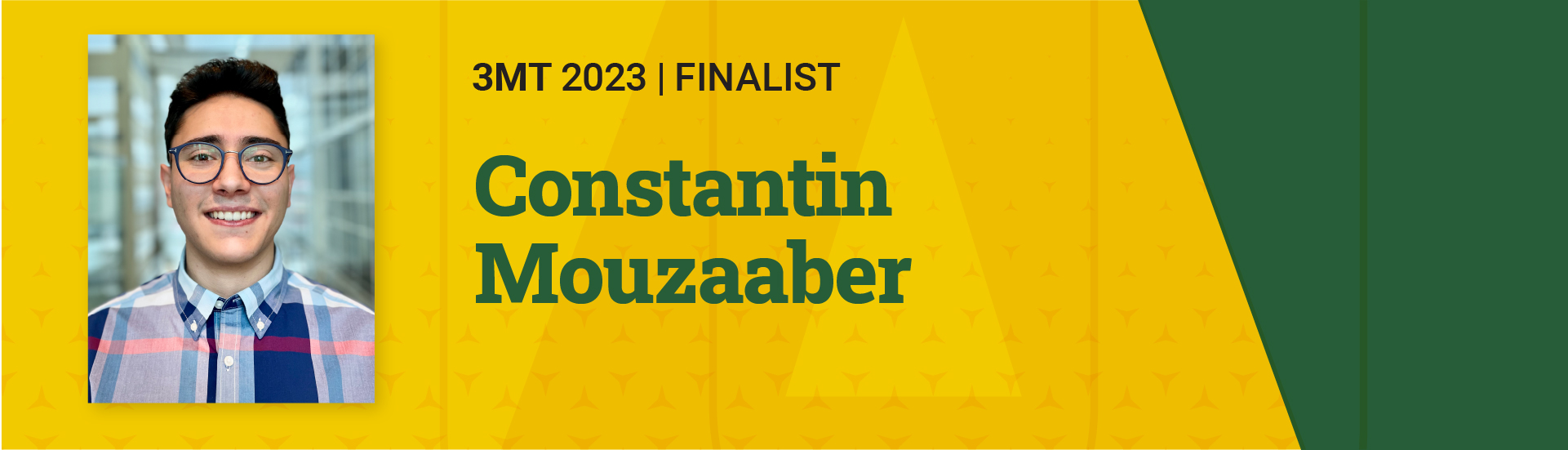 3MT 2023 Finalist Constantin Mouzaaber