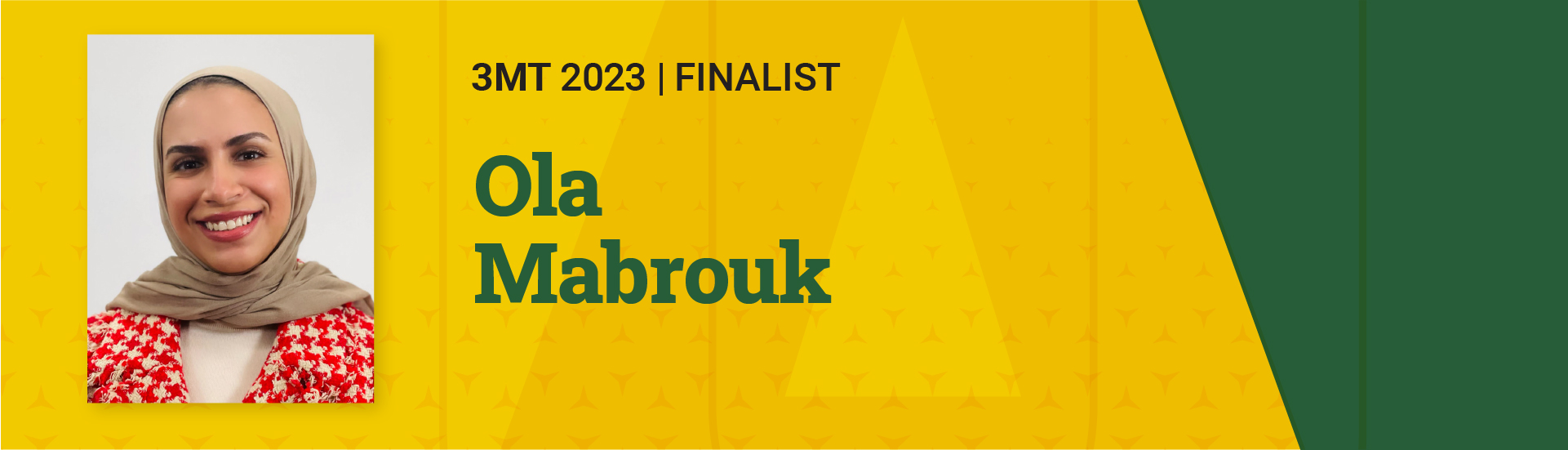 3MT 2023 Finalist Ola Mabrouk